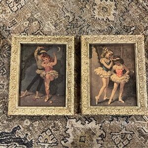 Two Vintage  Cydney Grossman Ballerina Prints Framed Mid Century Modern Wall Art
